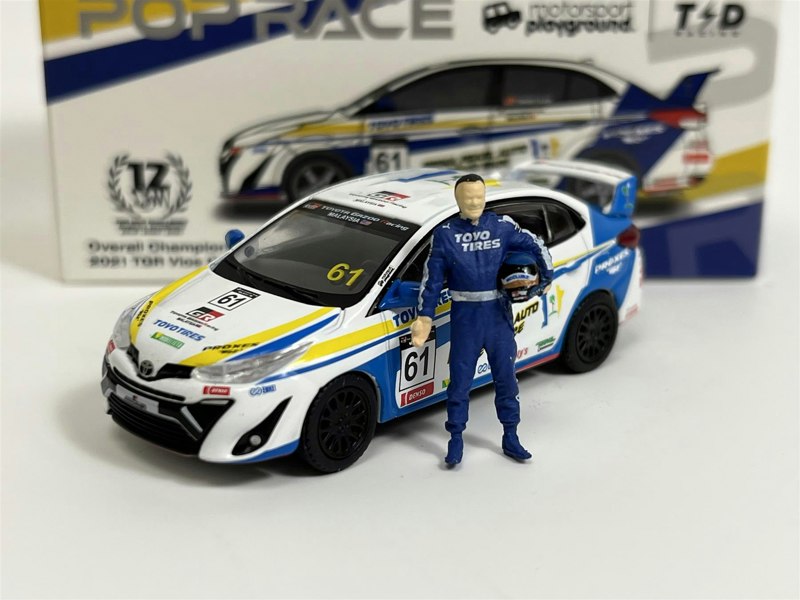 Pop Race Toyota GR Vios Malaysia Season 4 Tengku Djan #61 1:64 Scale PR640008