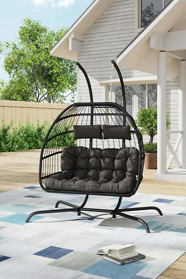 2-Seater Outdoor Hanging Egg Chair