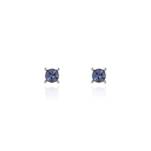 Cachet London Laine 6mm  Tanzanite Silver Earrings