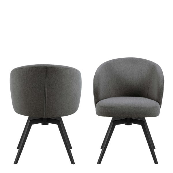 Furniture To Go Darlene Dining Chair with Armrest and Swivel Function in Grey