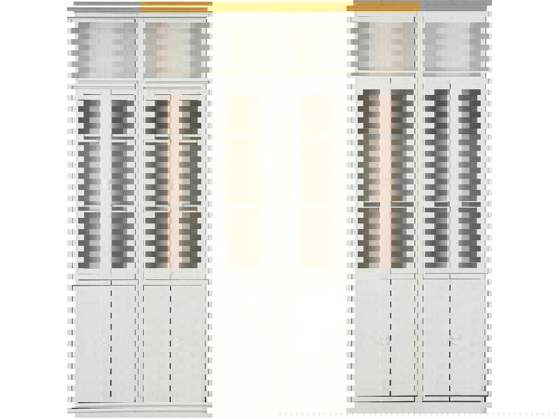 Dorel Home Anita Wall Unit I white honey with 2 bookcases