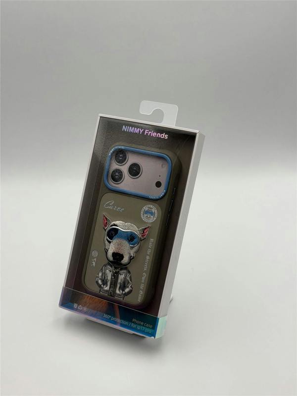 Nimmy Friends Nimmy Cool & Cute 2.0 Terrier Dog Case with MagSafe for iPhone 17 Pro 6.3" Grey Blue - N-KMLL-IP17-PRO-019-A