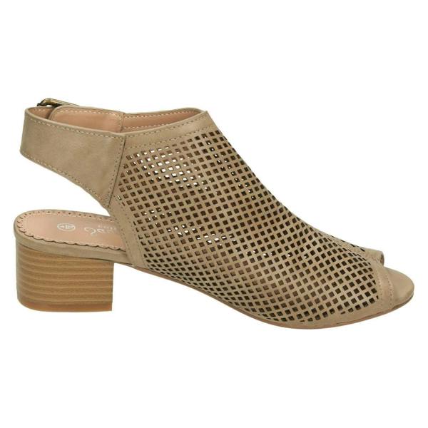 Savannah Ladies Savannah Mid Heel Peep Toe Sandals