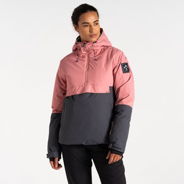 Dare 2B Women's Snowburst Overhead Ski Jacket - Dusty Rose / Ebony Grey