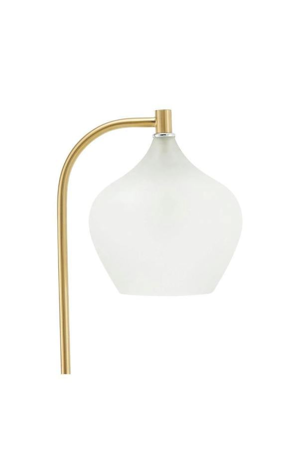 Living and Home Luxurious Floor Lamp with Frosted Glass Lampshade