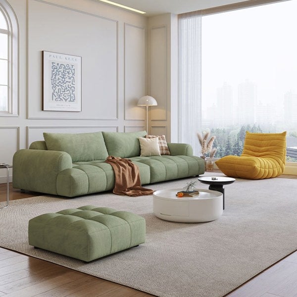 Grayson Puff Two Seater, Three Seater, Four Seater Sofa, Suede-Rit Concept-Rit Concept