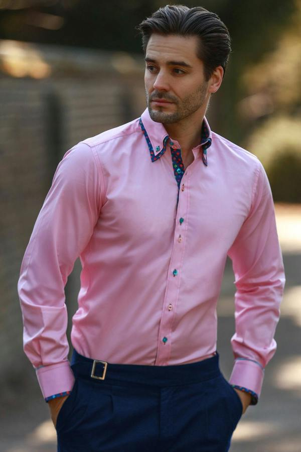 PLAIN DOUBLE COLLAR LONG SLEEVE - Claudio Lugli Shirts
