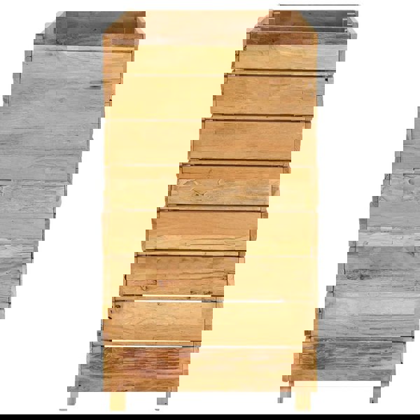 Berkfield Raised Bed 100x40x72 cm Solid Wood Teak and Steel