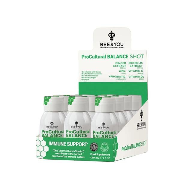 Bee and You Propolis Immune Shot - Probiotic, 50 ml x 12
