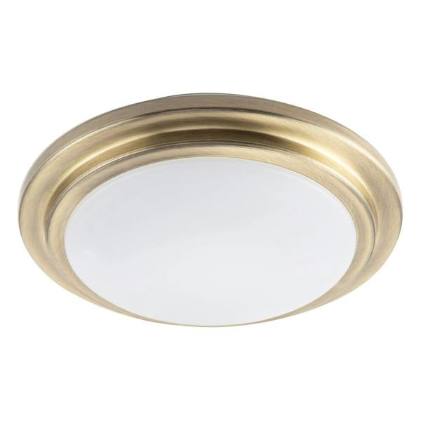 Modern Chic Antique Brass Flush LED Bathroom Ceiling Light Fitting Image 5