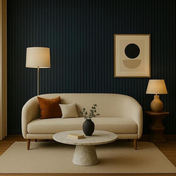 Panel Haus Colour Blue Acoustic Slat Wall Panel - 240cm x 32cm (2 Pack)