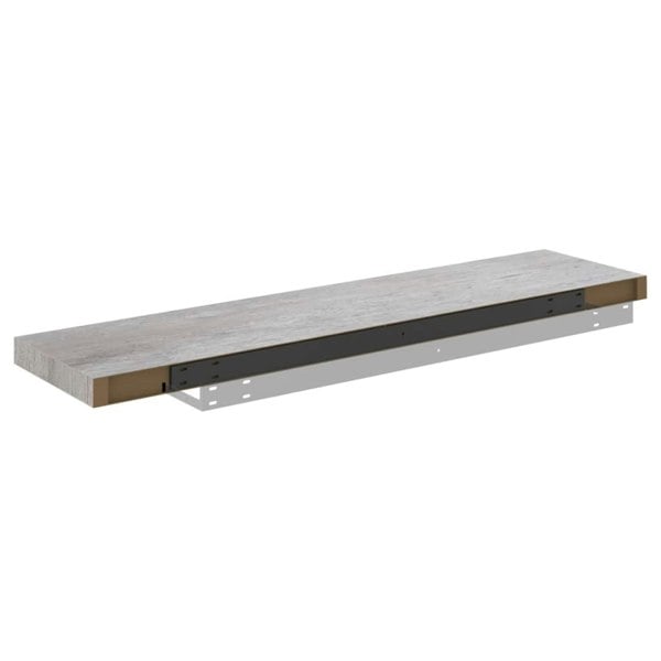 Berkfield Floating Wall Shelf Concrete Grey 90x23.5x3.8 cm MDF