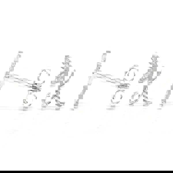 Say It With Winged Initial Earrings - Sterling Silver