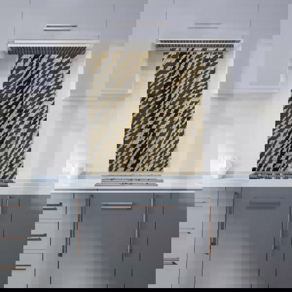 Warren Reed - Designer Golden Zebra Print Kitchen Splashback