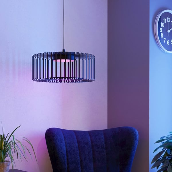 EGLO Ginestrone-Z Black Steel RGB Pendant Light