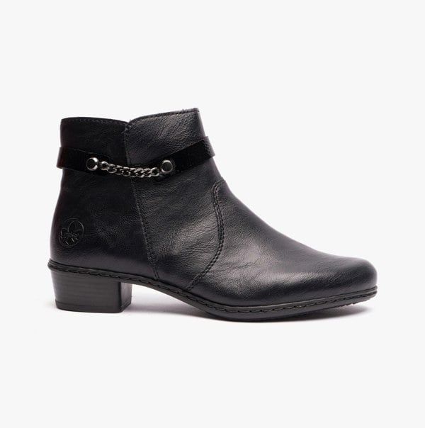 Rieker Y0783-00 Womens Ankle Boots Black