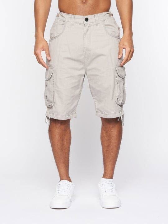 Crosshatch Jamstar Cargo Shorts Light Grey
