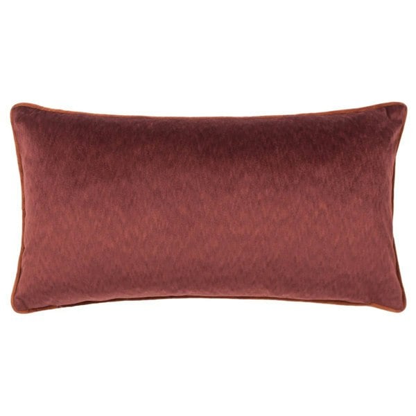 Paoletti Torto Velvet Rectangular Cushion Cover - Marsala/Russet