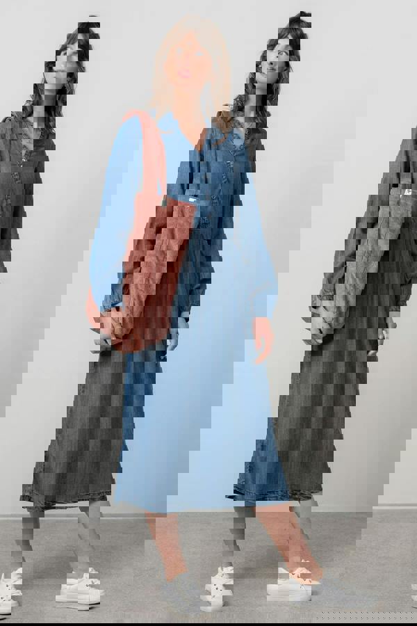 Lily & Me Jumbo Cord Tote Bag Antique Rose