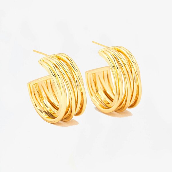Uchi & Soto Nami Gold Twist Earrings