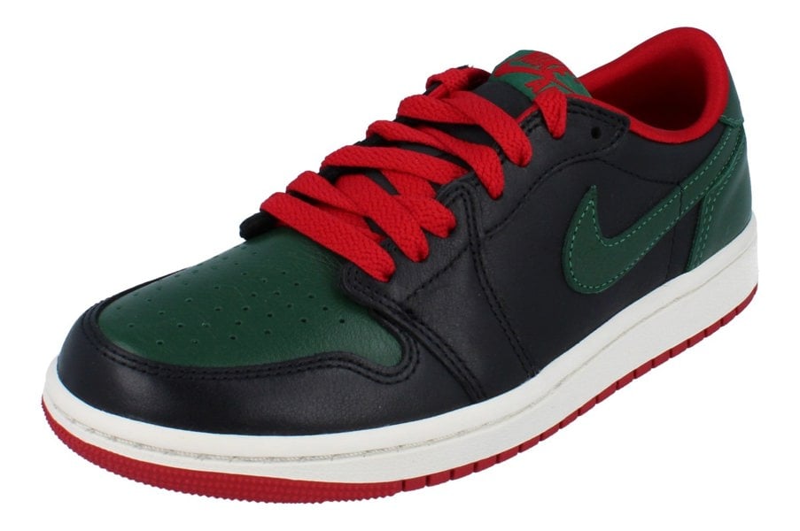 Nike Womens Air Jordan 1 Retro Low Og Trainers Cz0775  036 - Black Gorge Green Varsity Red 036 - Photo 0