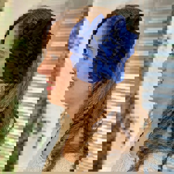 Navy Corsage Rose Hair Clip Flower Hair Clip Flower Pin Hair Down