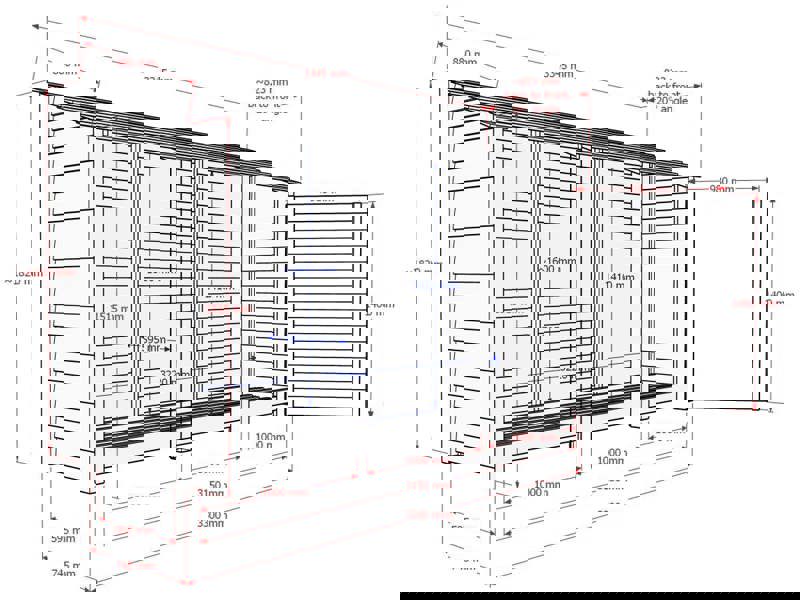 Arbor Garden Solutions Slatted Wooden Log Store with Shelf W-335cm, H-126cm or 180cm, D-88cm - Brown Finish