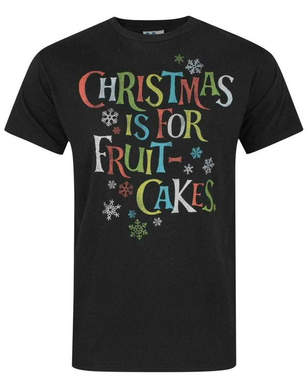 Junk Food Clothing Mens Black Christmas Text Short Sleeved T-Shirt