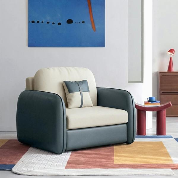 Weilai Concept Caio Single Sofa Bed, Leathaire