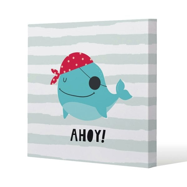 Benjamin Tate Design Ahoy! Whale (Canvas Print)