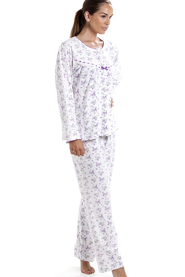 Camille Classic Jersey Cotton Ditsy Floral Print Pyjama Set
