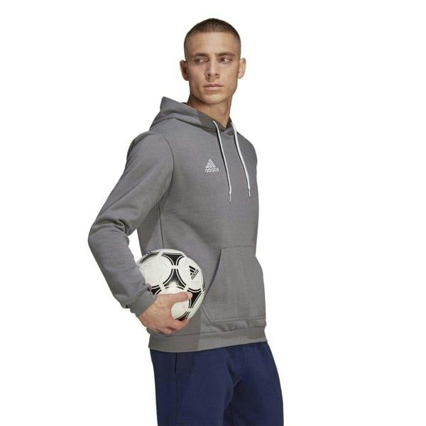 Adidas Mens Entrada 22 Cotton Blend Pullover Hoodie - Grey - 