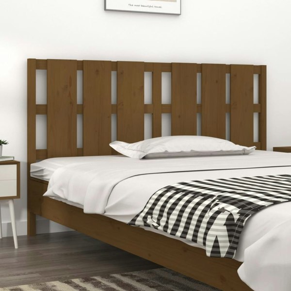 Berkfield Bed Headboard Honey Brown 185.5x4x100 cm Solid Wood Pine