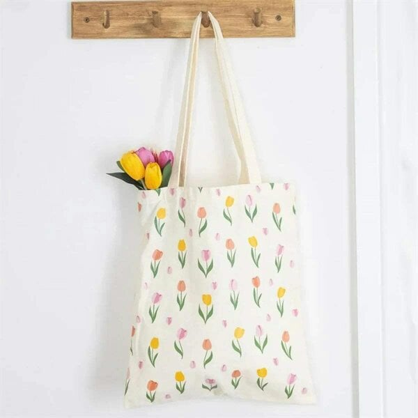 Bobobiy Tulip Print Tote Bag