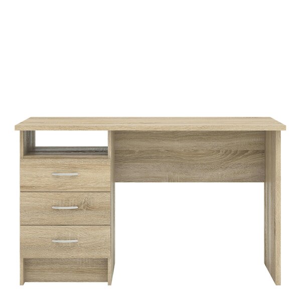 Wyld Haus Billabong Natural Oak Wood Office Desk 3 Drawers