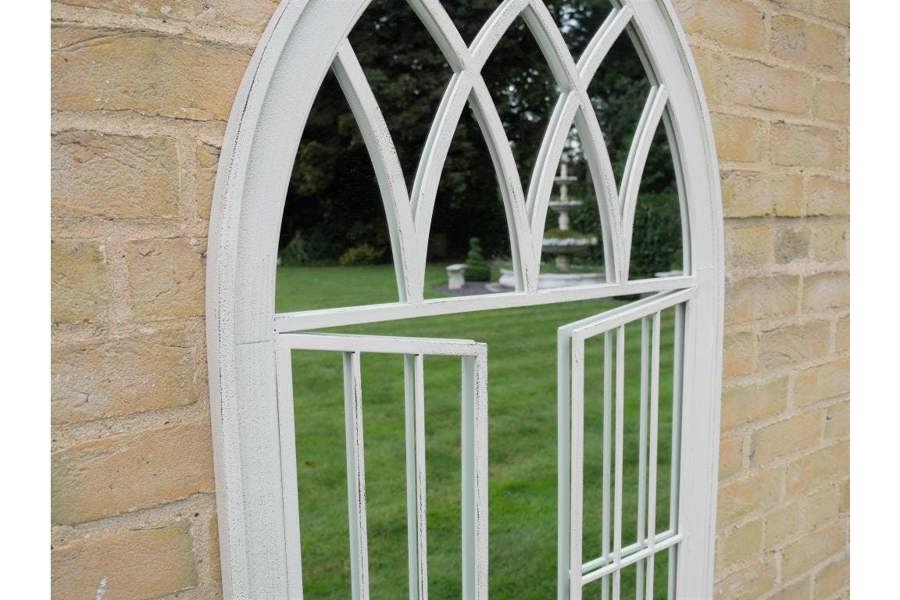 Large Window Wall Mounted  Vintage Design Mirror for Garden or Home
