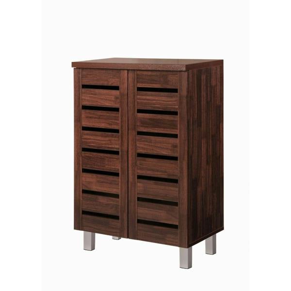 Timber Art Design 4 Tier Shoe Storage Cabinet 2 Door Cupboard Stand Rack Unit