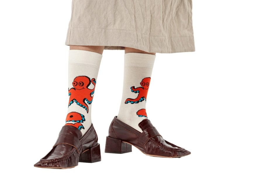 Happy SocksSocks SingleHelloctopus Socks, whiteBoxers - and - Briefs.net