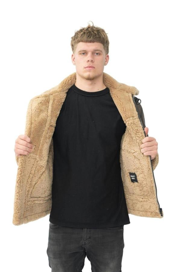 Infinity Leather Mens B3 Shearling Sheepskin Aviator Jacket-Gloucester