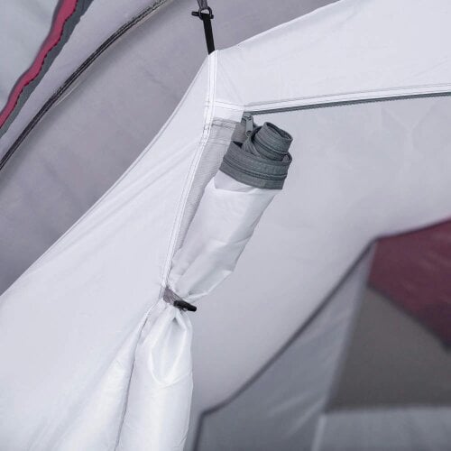 Bobobiy 2-3 Person Tunnel Tent with Sewn-in Groundsheet, 2000mm Water Column, Camping Tent with 1 Bedroom, Living Area for Camping, Grey