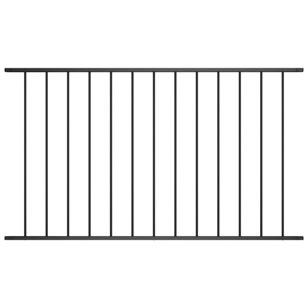Berkfield Fence Panel Powder-coated Steel 1.7x1.25 m Black