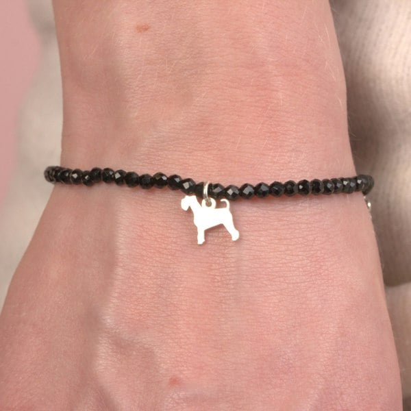 Mylee London Schnauzer Silhouette Crystal Bracelet - Personalised
