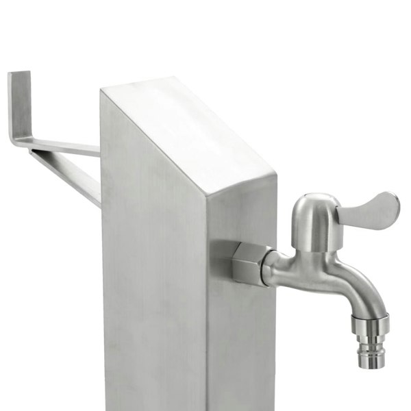 Berkfield Garden Water Column Stainless Steel Square 95 cm