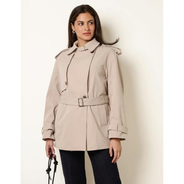 Blue Vanilla Short Trench Coat