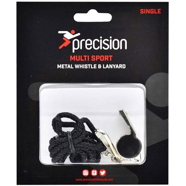 Multi-Sport Handheld Metal Whistle & Lanyard - Football Rugby Referee School