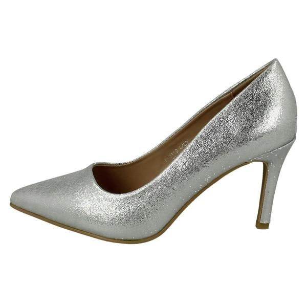Spot On Ladies Spot On Wide Fit Court High Heels F90110