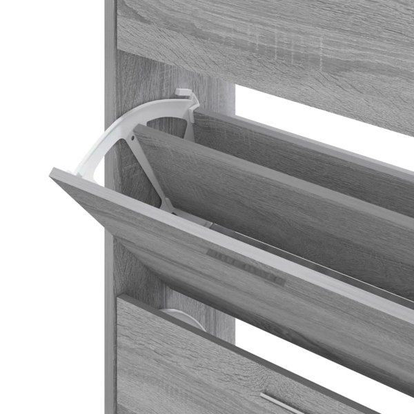 Berkfield Shoe Cabinet Grey Sonoma 63x24x103 cm Engineered Wood