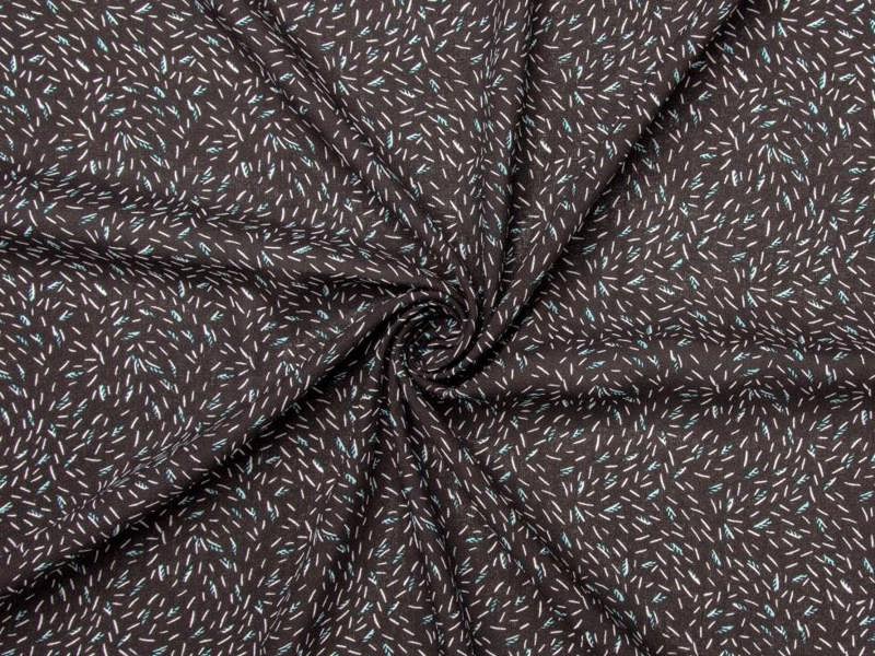 Minerva Core Range Deadstock Viscose Challis Fabric - Plants Design Dressmaking Fabric, 140 cm / 56" Wide - per metre