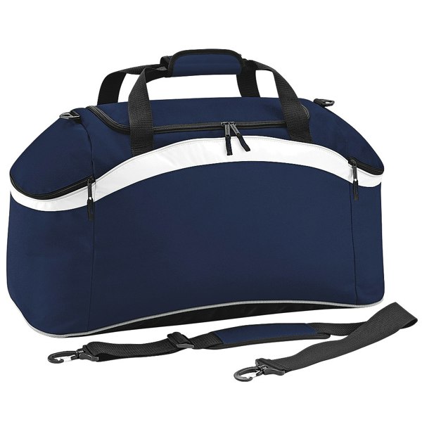 BagBase Teamwear Sport Holdall / Duffle Bag (54 Litres) - French Navy/ White