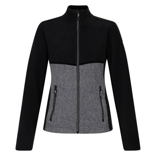 Dare 2B Women's Thriving Fleece Jacket - Black/Charcoal Grey Marl